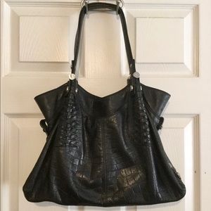 B. Makowsky Black Leather Handbag